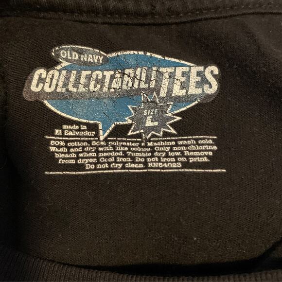 Vintage Old Navy AC DC T-Shirt Juniors Size Large Black Collectible Cotton Blend - Picture 6 of 6